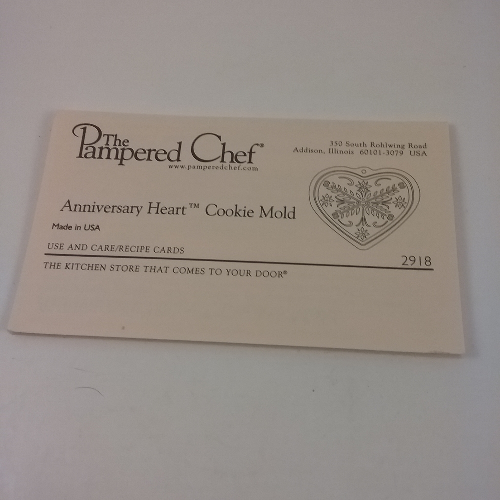 Pampered Chef Anniversary Heart Cookie Mold - Picture 5 of 6